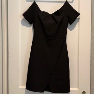 Off the shoulder black dress